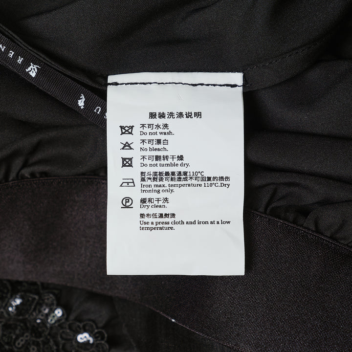 Silk Sheer Ruffled Skirt