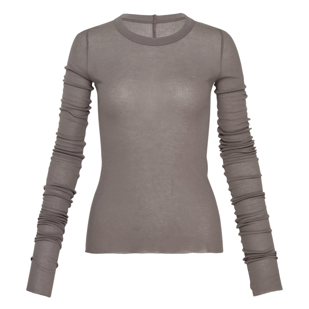 Cropped Rib Long Sleeve Tee