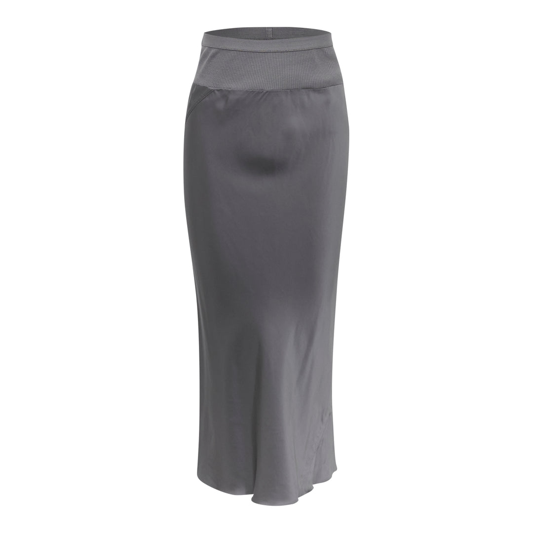 Knee Bias Velvet Skirt