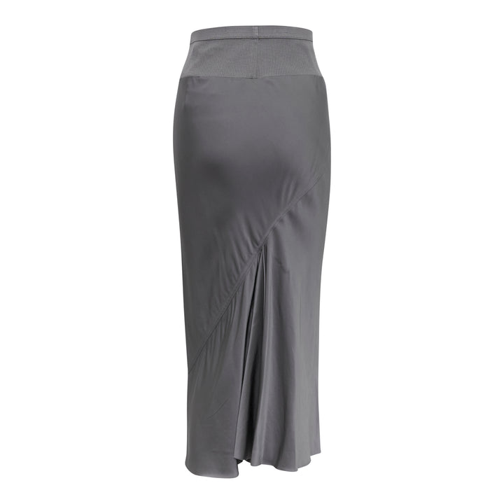 Knee Bias Velvet Skirt