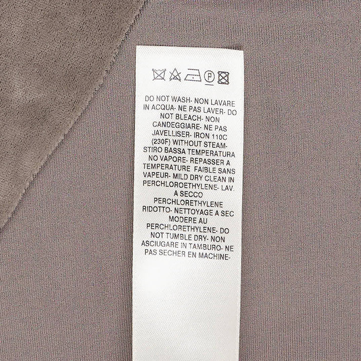 Rick Owens Double Sliced Midi Skirt in taupe crushed velvet with diagonal seaming and fluid chiffon hem panels, front view on white background - view 3