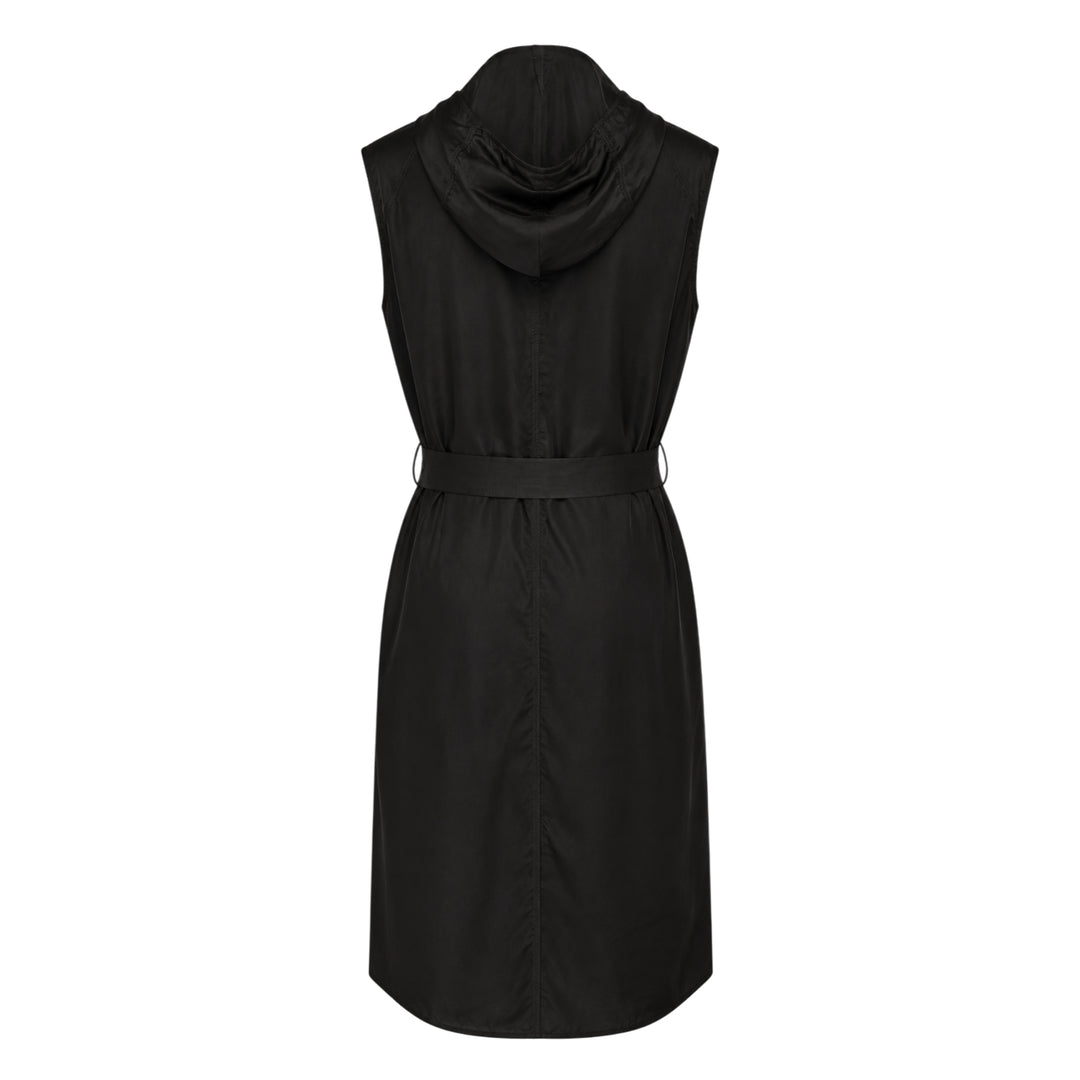 Rick Owens Hooded Belted Sleeveless Coat - view 2