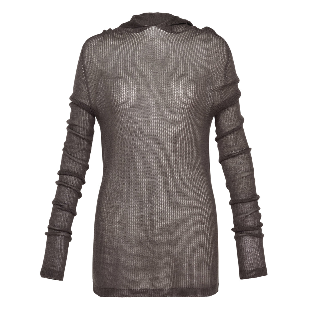 Hooded Long Sleeve Ribbed Tee