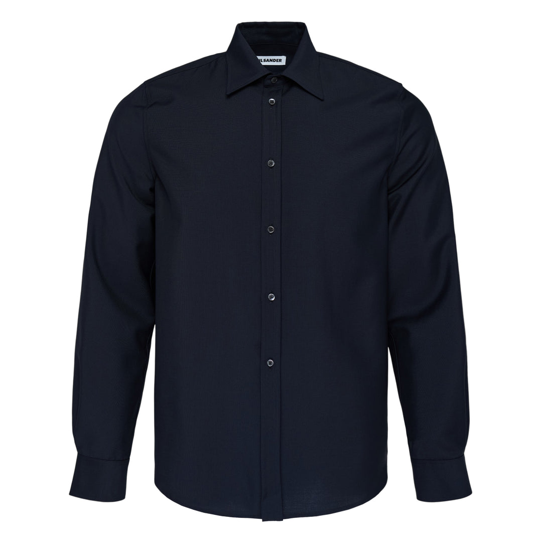 Wool Mohair Canvas Long Sleeve Shirt