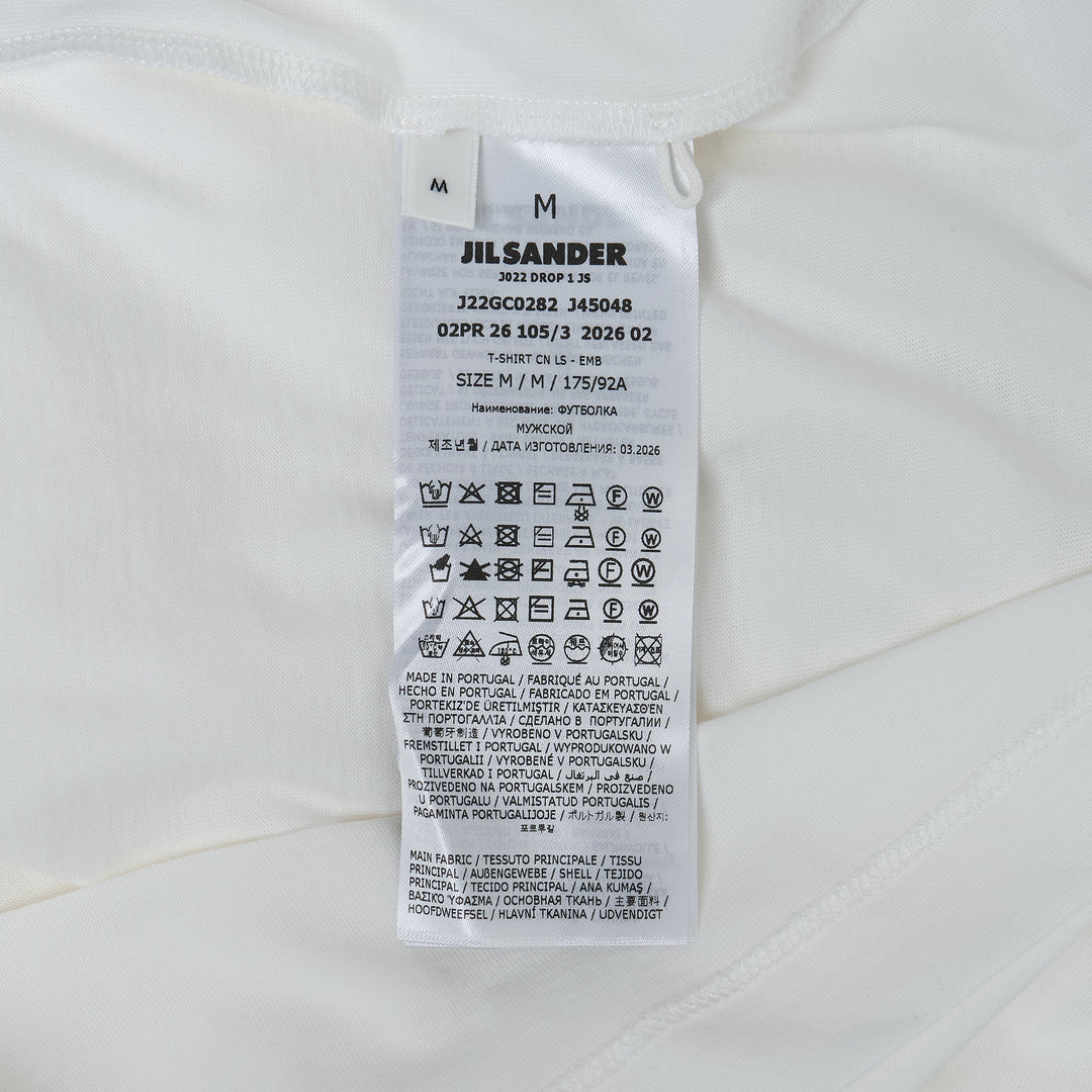 Long Sleeve Embroidered Organic Tee