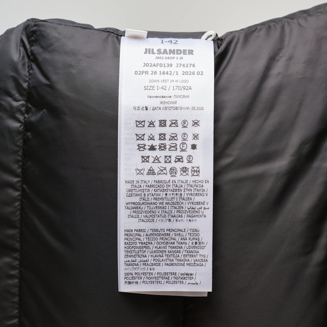 Logo Water Repellent Down Vest