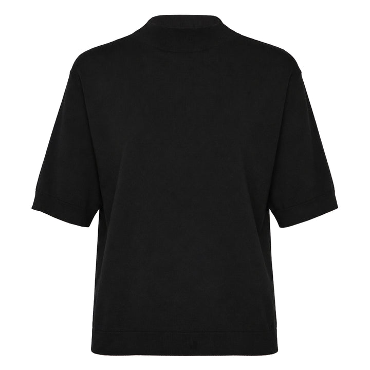 Bateau Neck Short Sleeve Knit Top