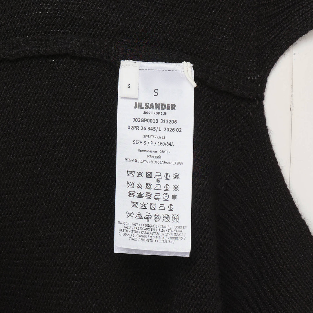 Superfine Open Crewneck Long Sleeve Sweater