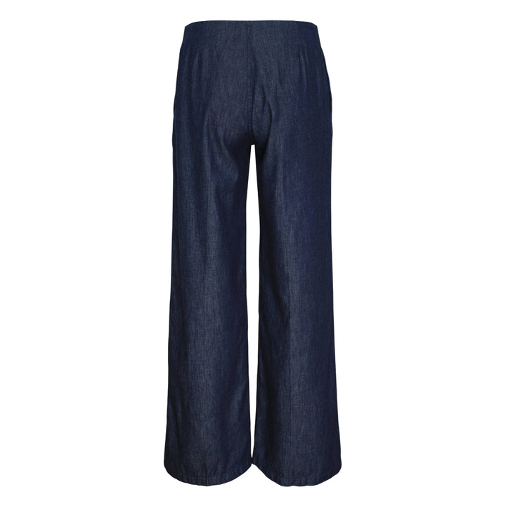 Lightweight Wide Leg Denim Trousers