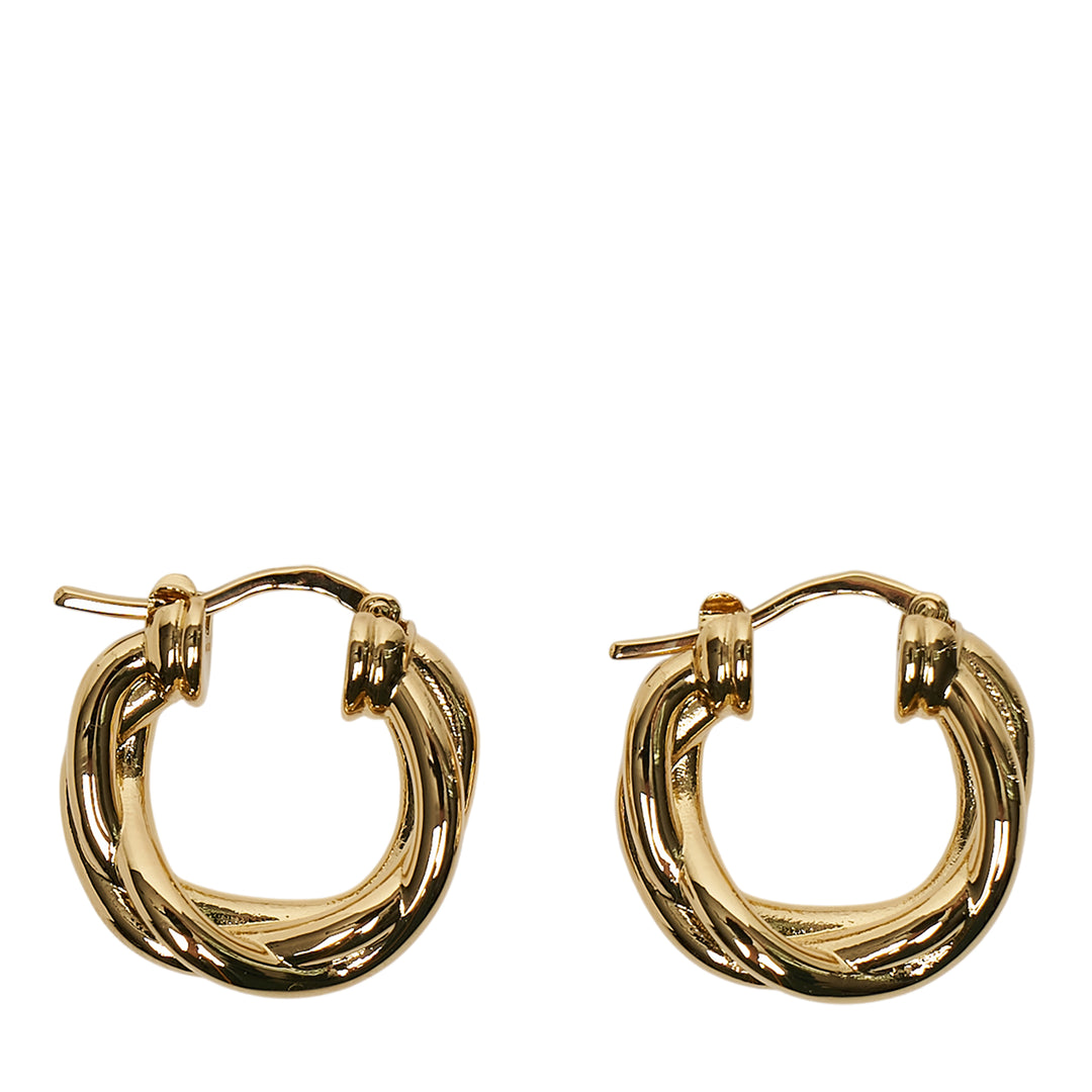 Gold Twisted Hoop Earrings
