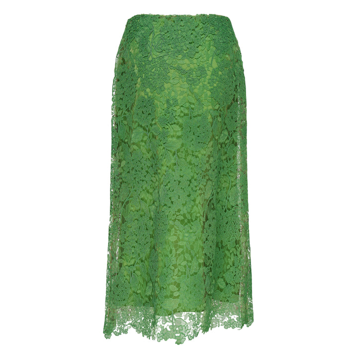 Floral Lace Midi Skirt