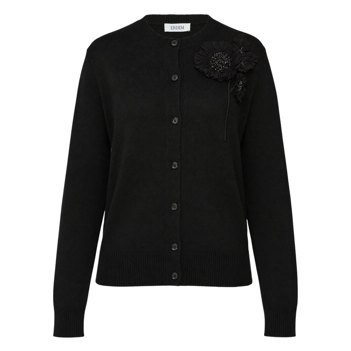 Embellished Merino Wool Cardigan