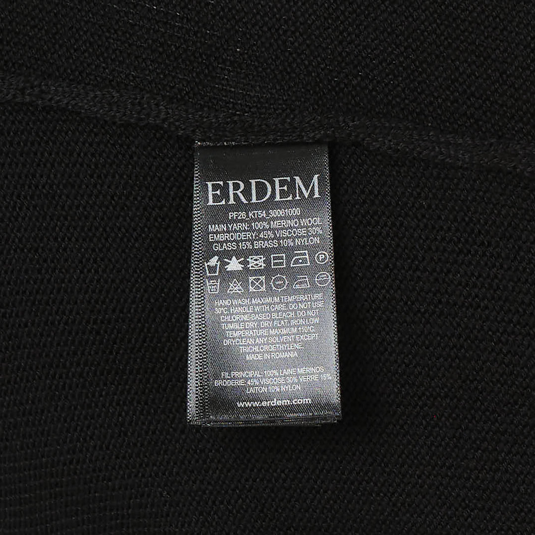 Embellished Merino Wool Cardigan