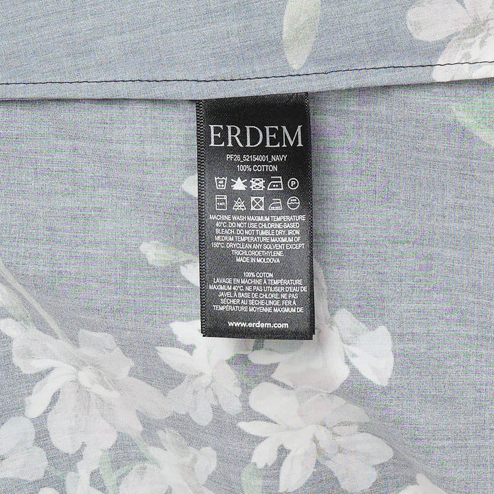 Floral Cotton Midi Pleated Skirt