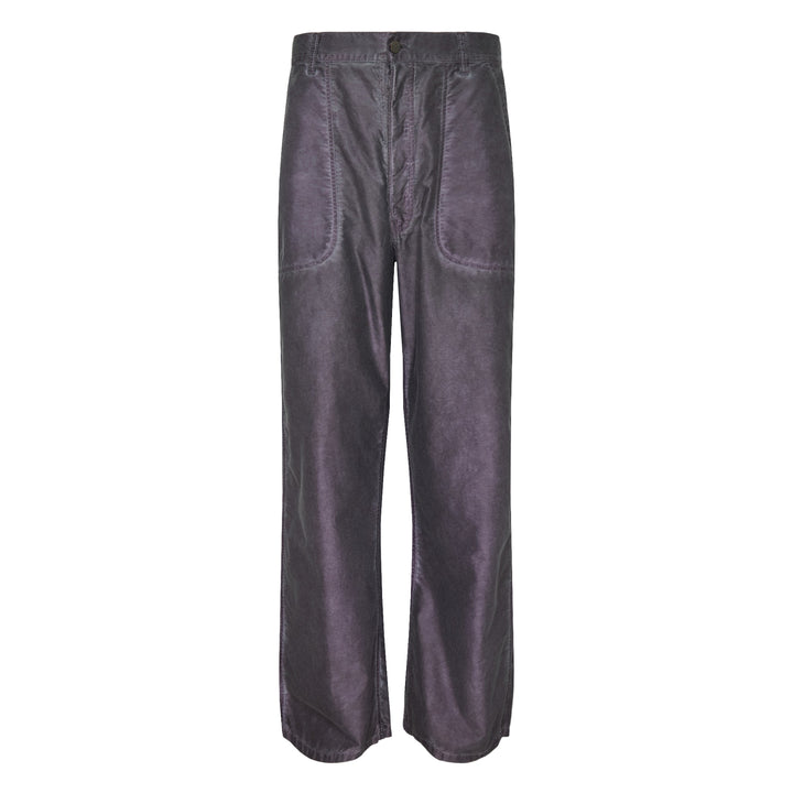 Treated Cotton Wide Leg Pants