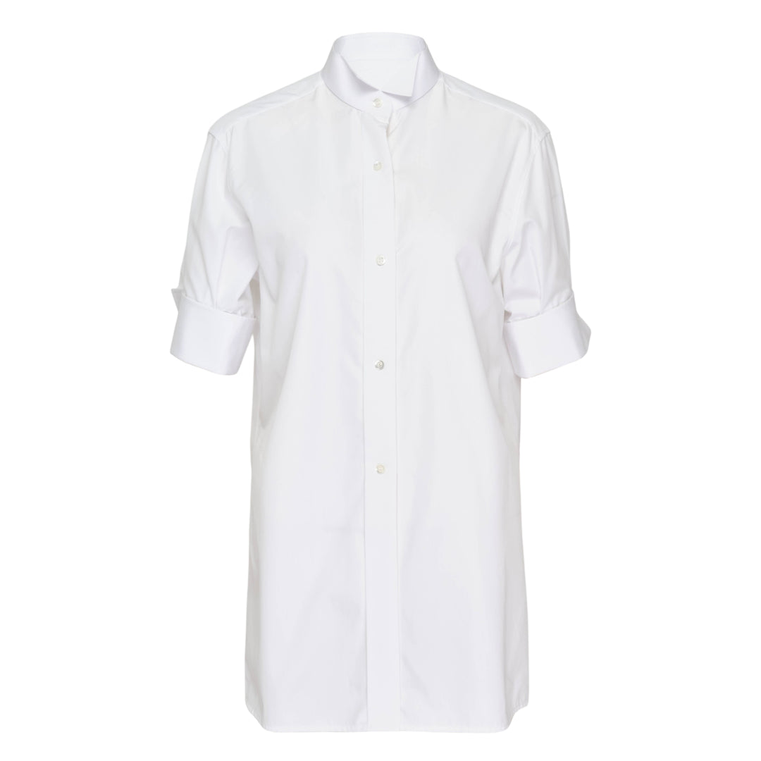 Snap Button Short Sleeve Blouse