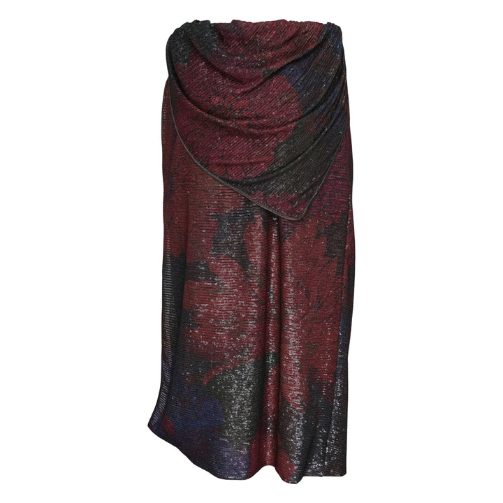 Sequins Draped Maxi Skirt