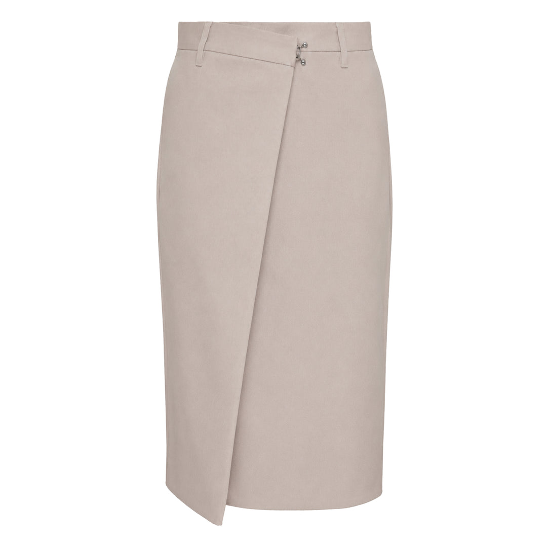 Cotton Twill Wrap Skirt