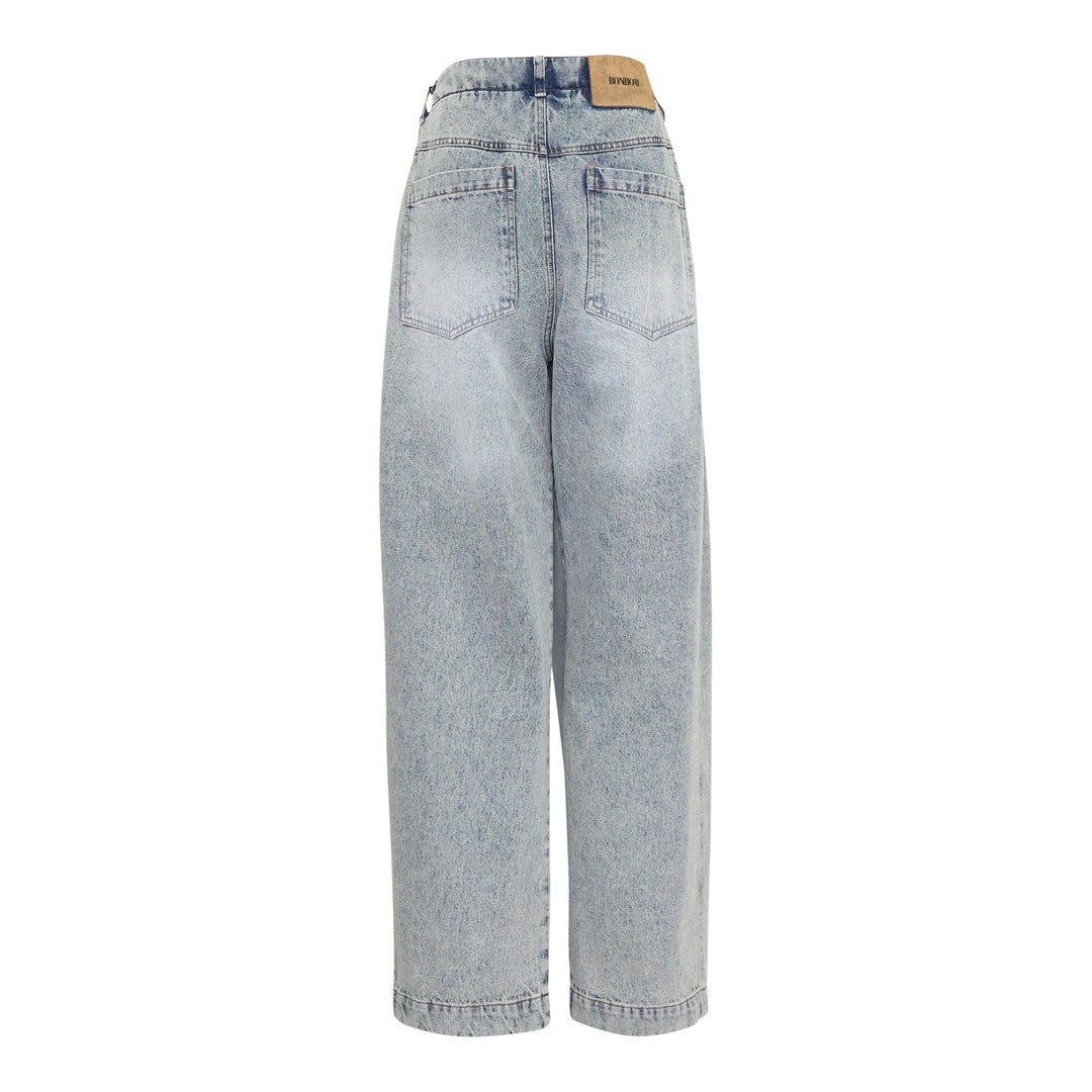 Giant Front-Volume Tuck Jeans