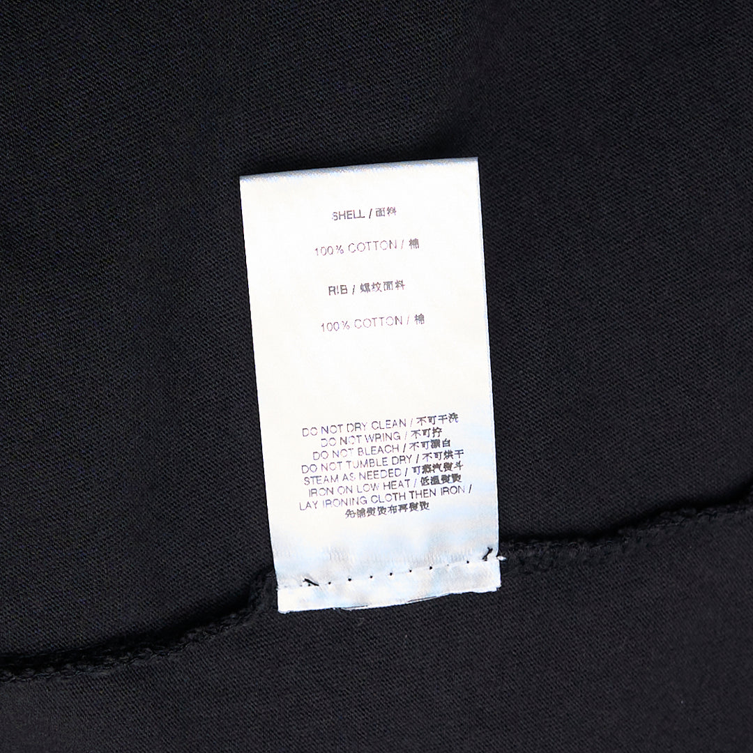 Bonbom Swan Vintage Effect Tee in garment-washed black, featuring a distressed white swan graphic with gothic blackletter text reading 'Bonbom Fall Winter 205', shown flat in an oversized boxy fit