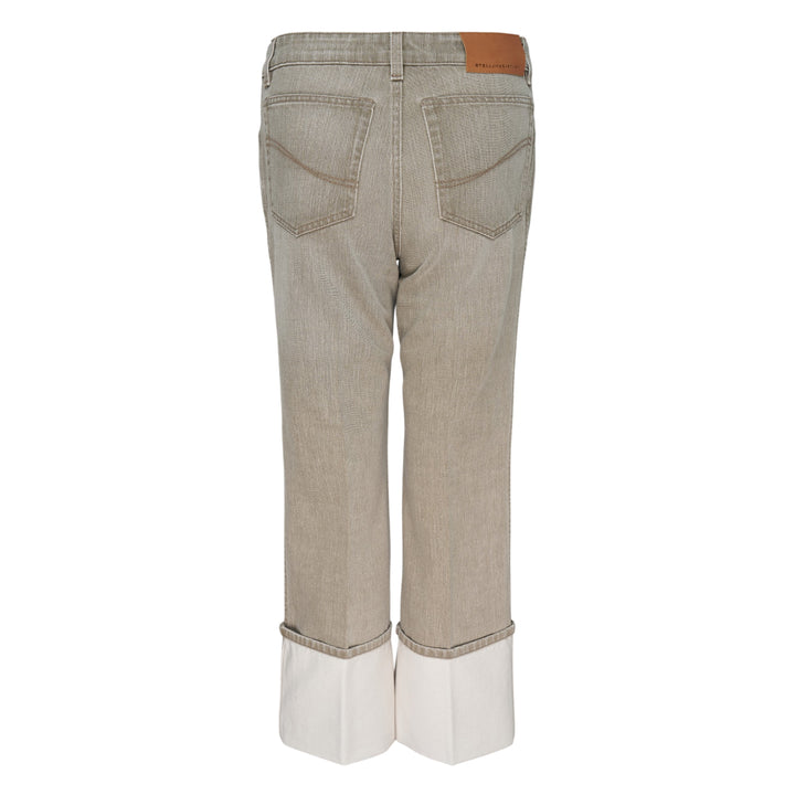Cropped Turn Up Jeans
