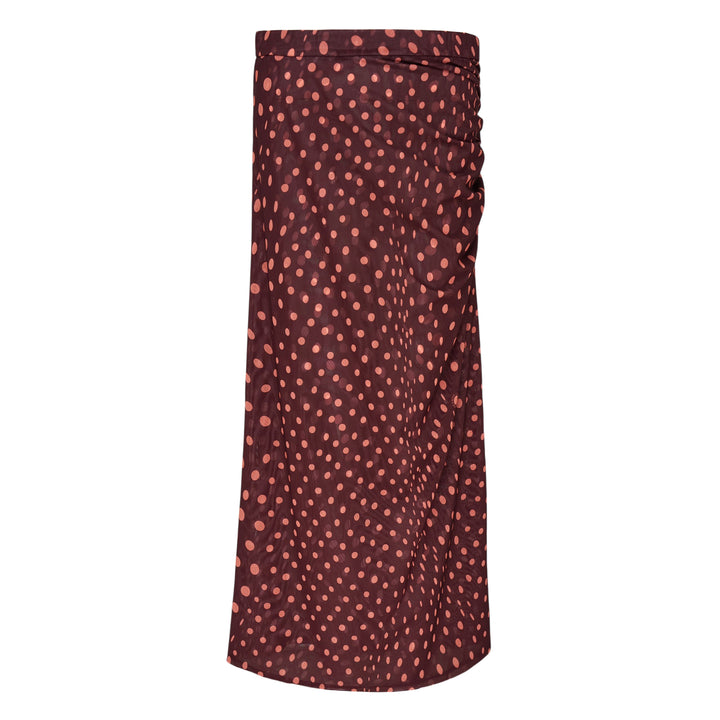 Polka Dot Mesh Long Skirt