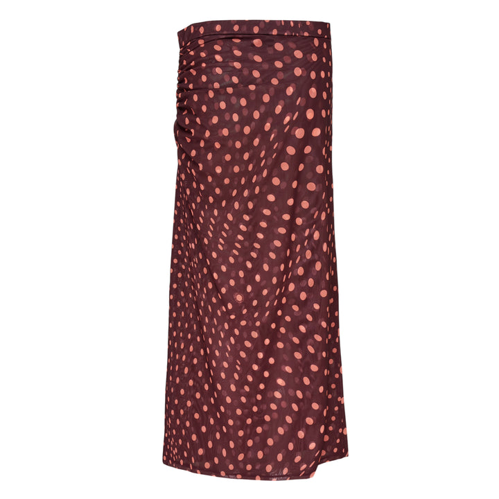 Polka Dot Mesh Long Skirt