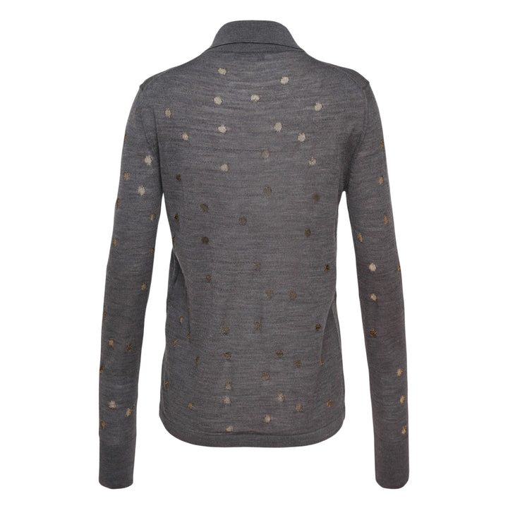 Polka Dot Knit Polo