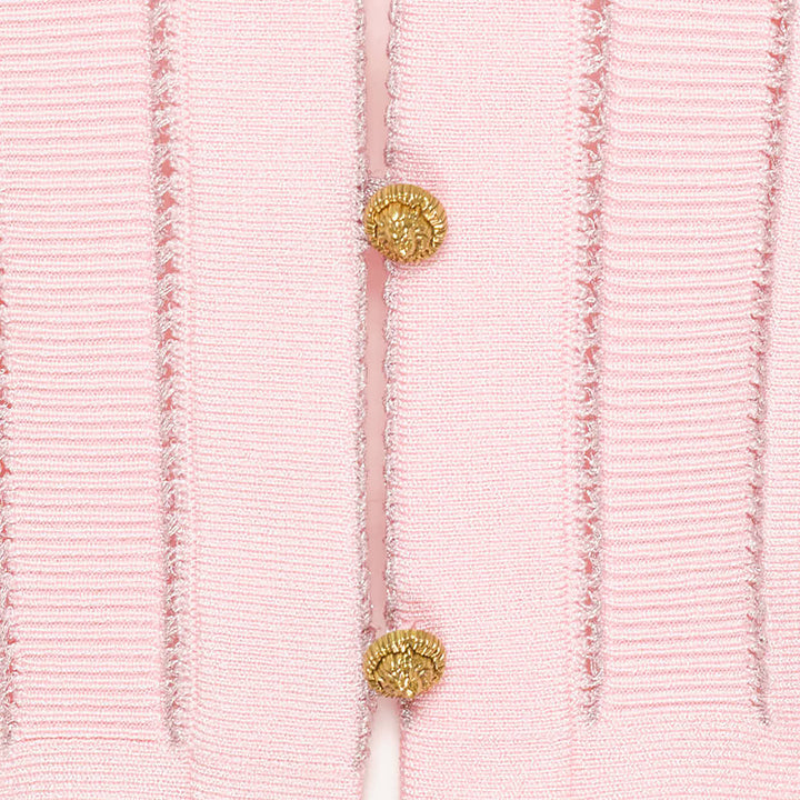 Buttoned Flèchage Knit Cardigan