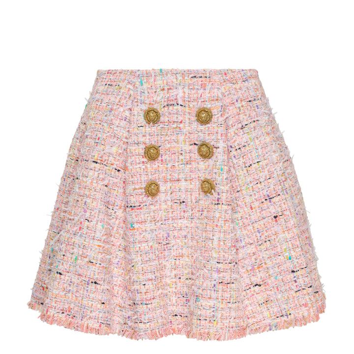 Multicolour Tweed Flare Skirt