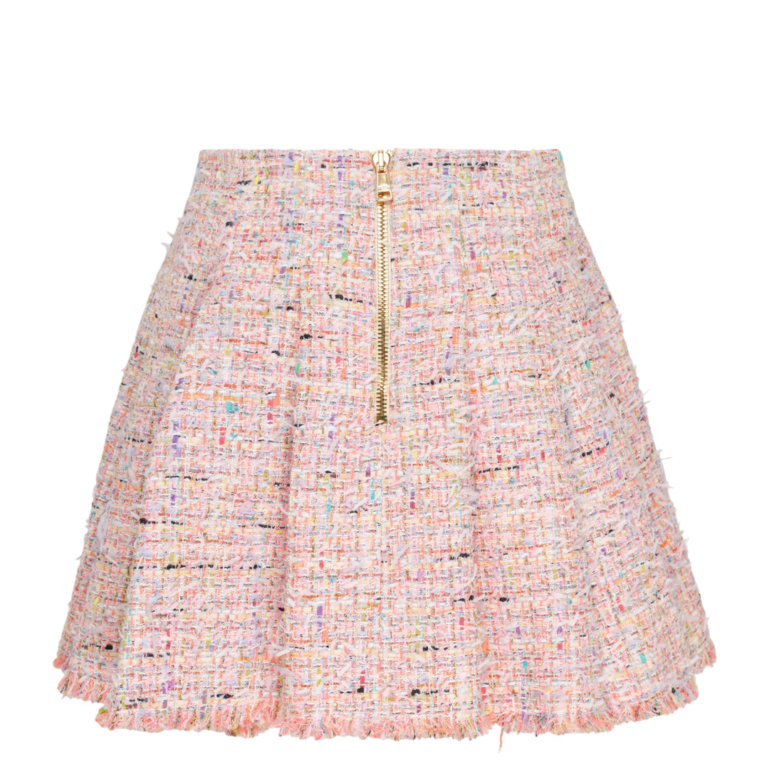Multicolour Tweed Flare Skirt