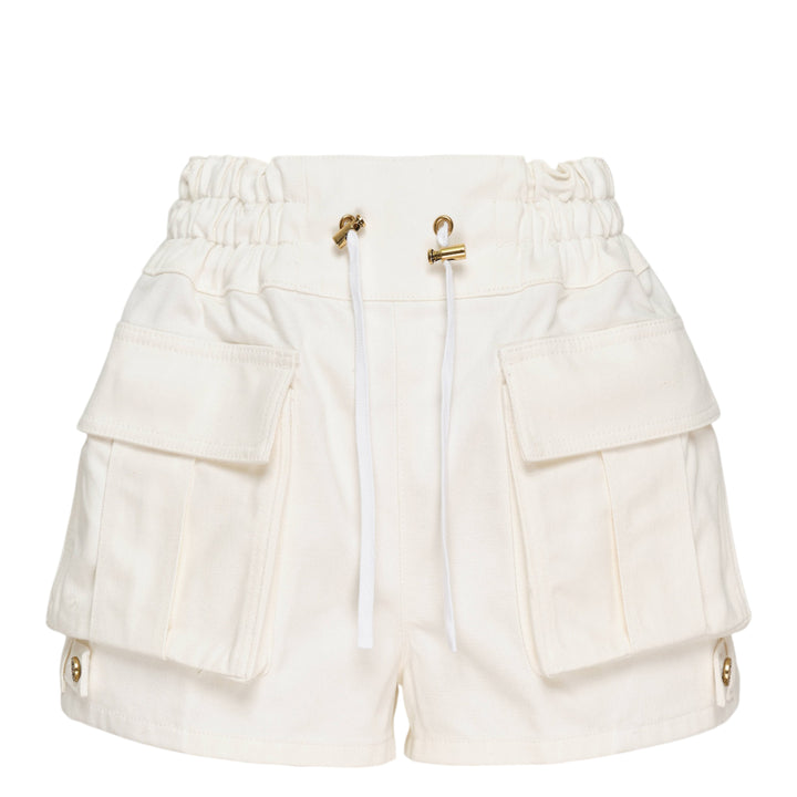 White Denim Cargo Shorts