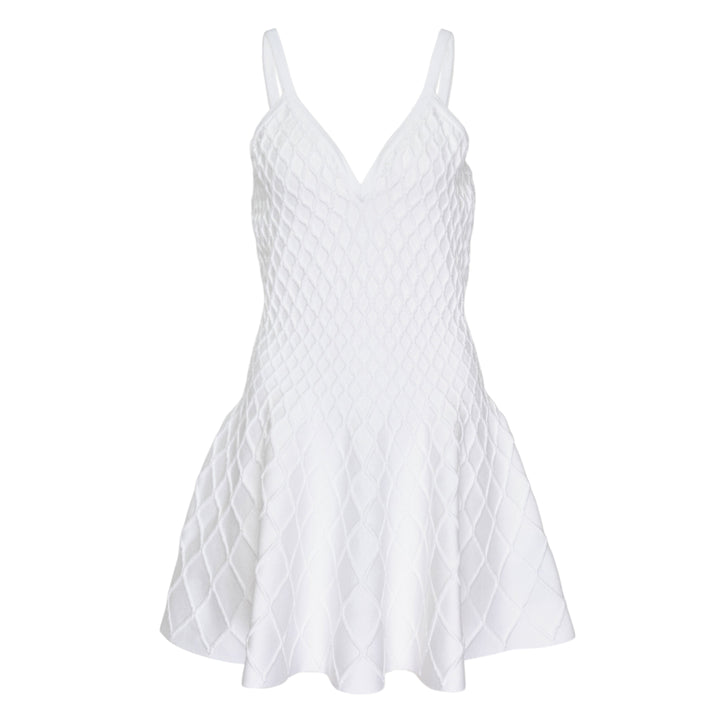 Quilted Compact Viscose Knit Dress