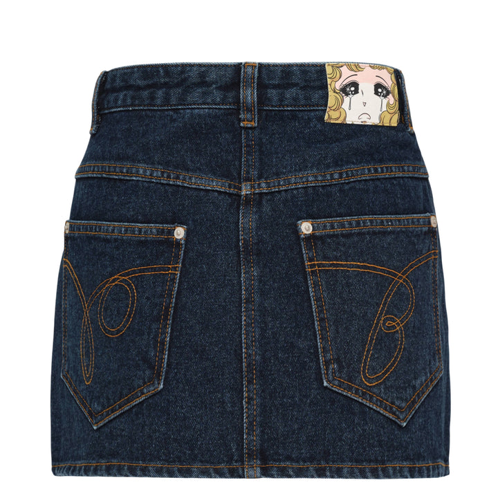 Dark Blue Denim Mini Skirt