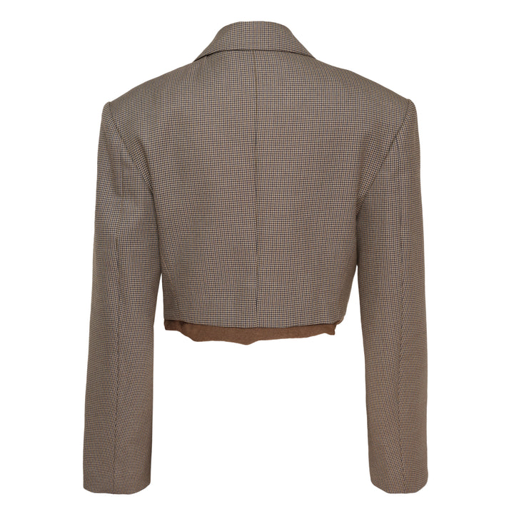 Brown Check Hybrid Jacket