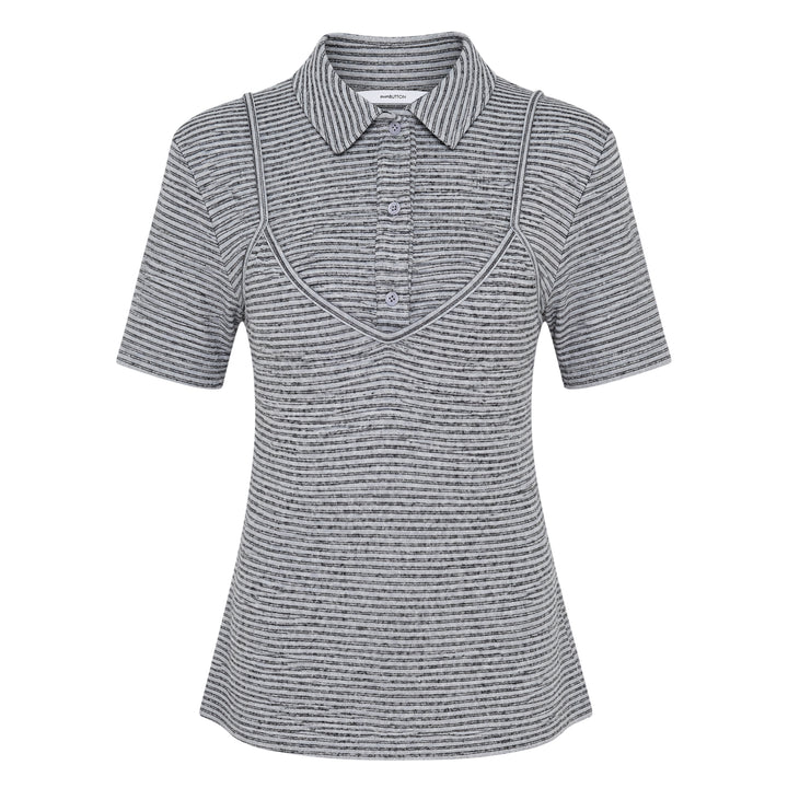 Stripe Layered Slip Polo