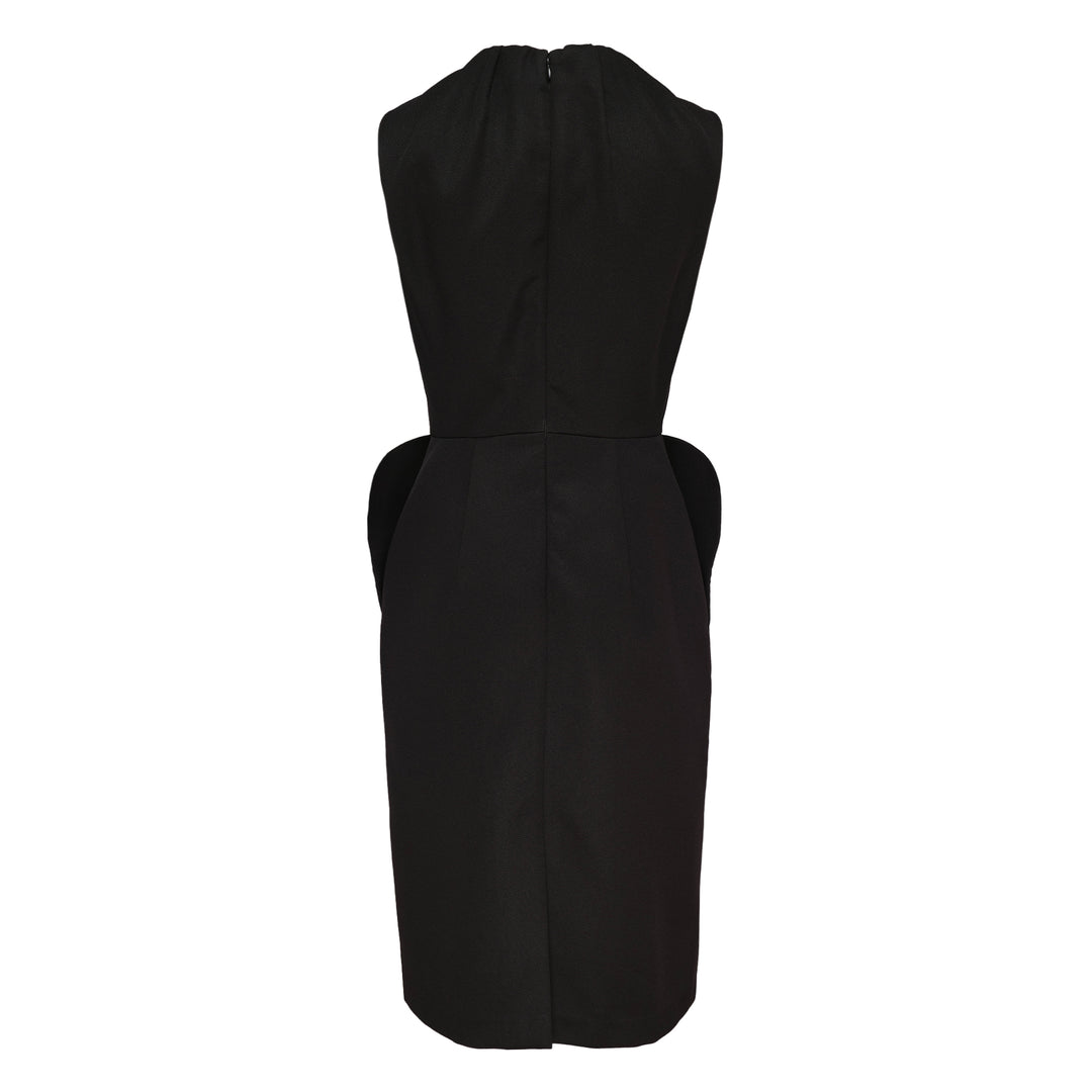 Black Structured Sleeveless Dress