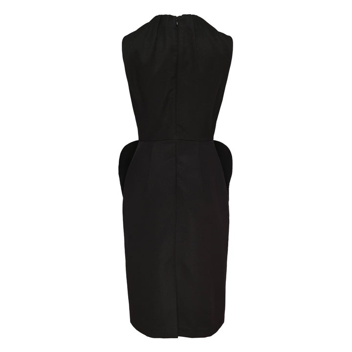 Black Structured Sleeveless Dress