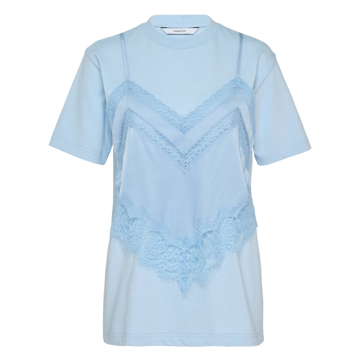 Light Blue Lace Camisole Layer Tee