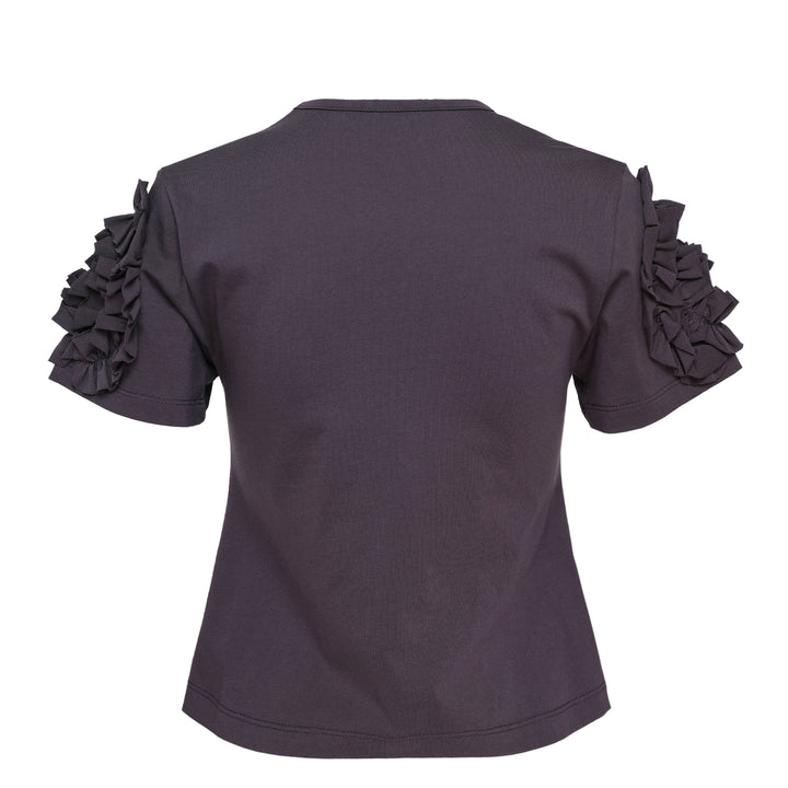 Dark Gray Frill Jersey Top
