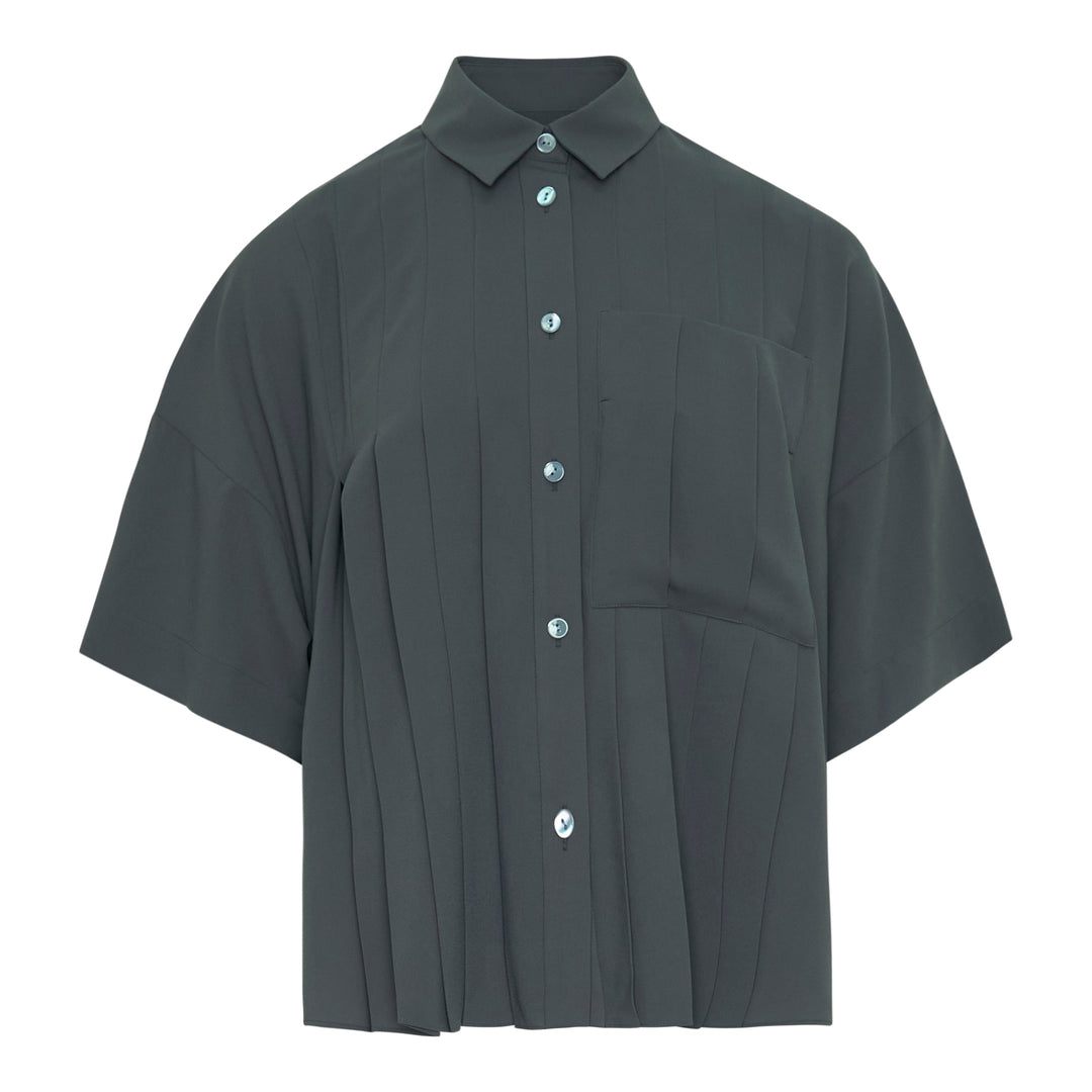 Pleated Wide Box Shirt