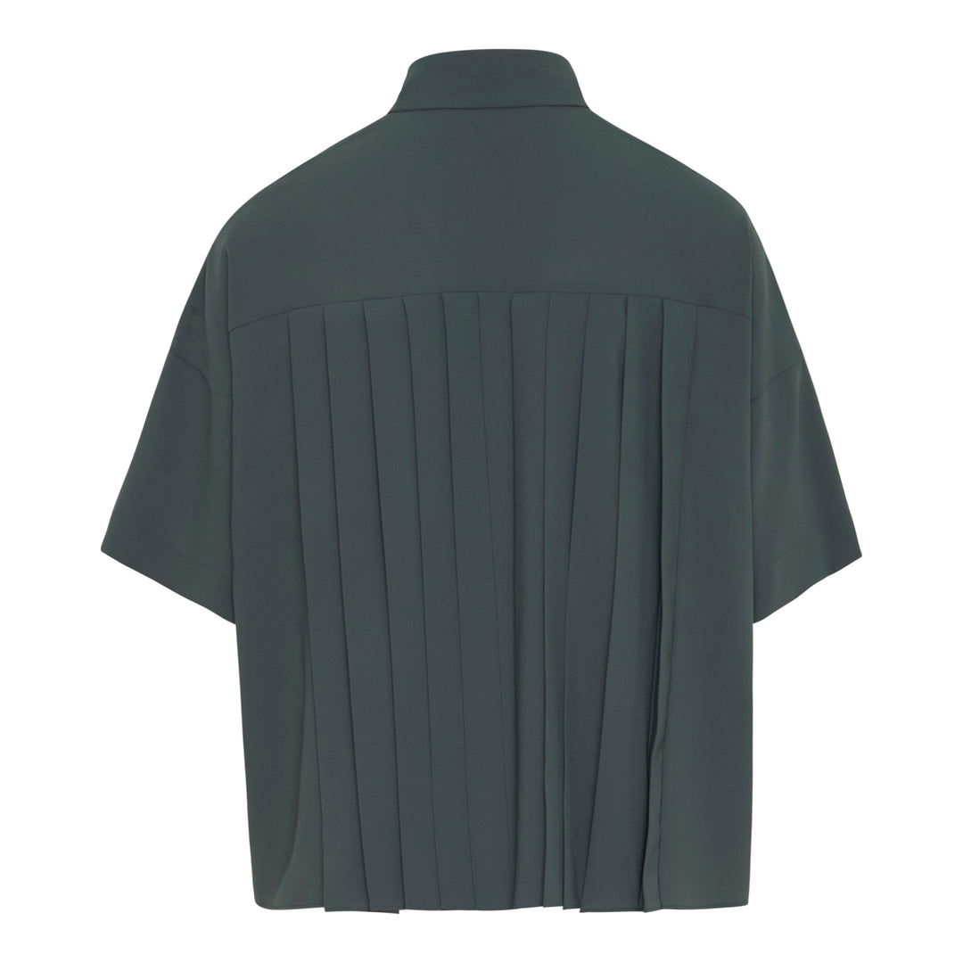 Pleated Wide Box Shirt
