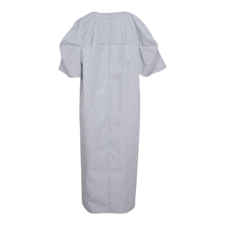 Striped Ruffle Sleeve Box Dress