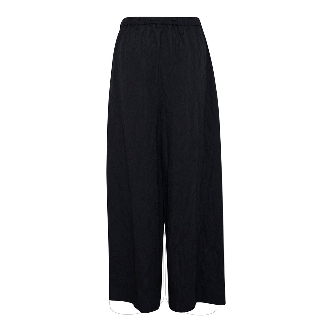 Black Volume Wide Trousers