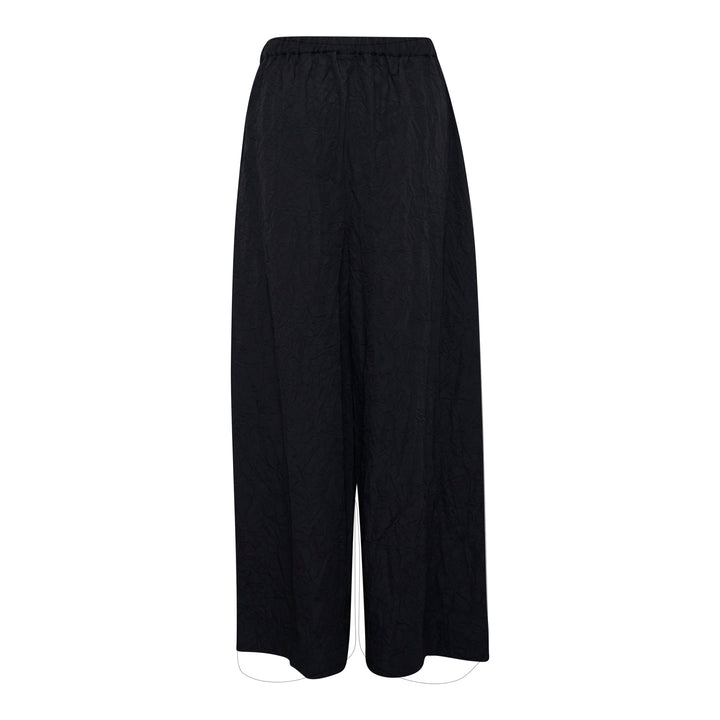 Black Volume Wide Trousers