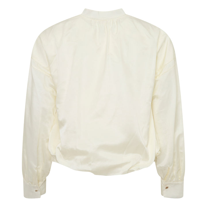 Long Sleeve Ruffle Front Blouse