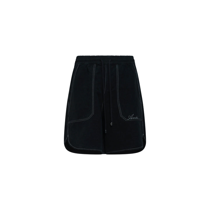 Script Linen Garment-Dyed Shorts