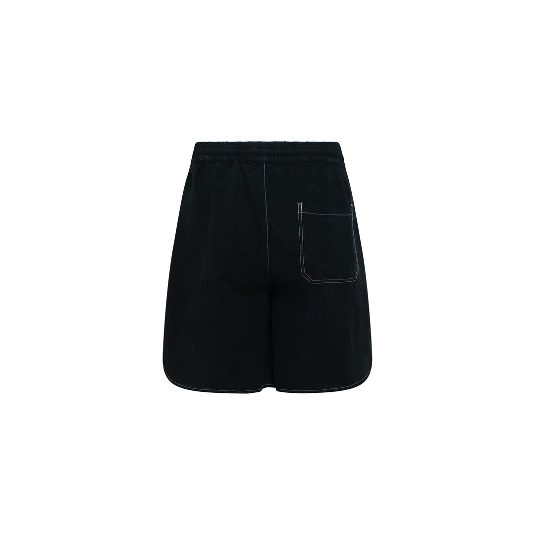Script Linen Garment-Dyed Shorts