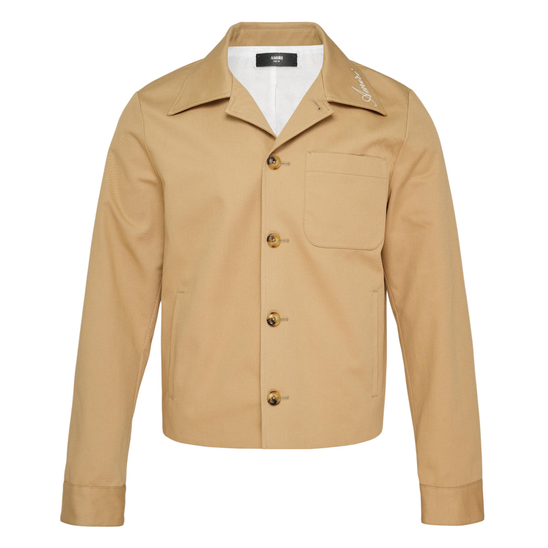 Script Collar Shirt Jacket