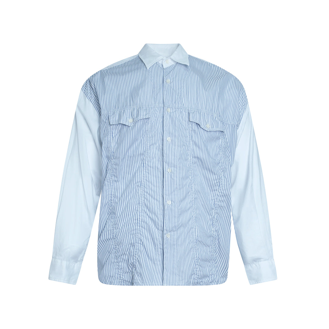 Cotton Twill Stripe Long Sleeve Shirt